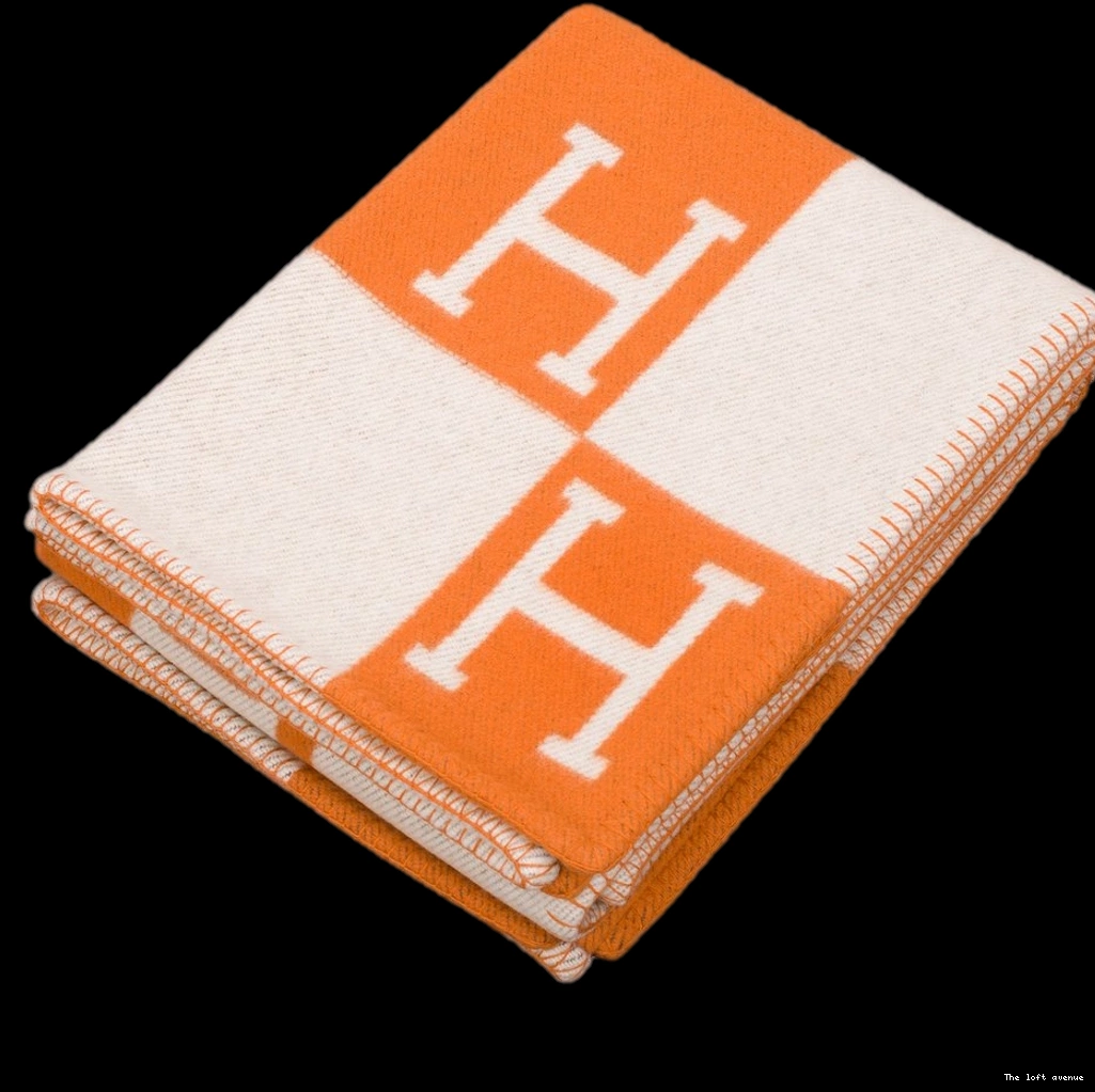 WOOL HERMES THROW CLASSIC BLANKET 0822